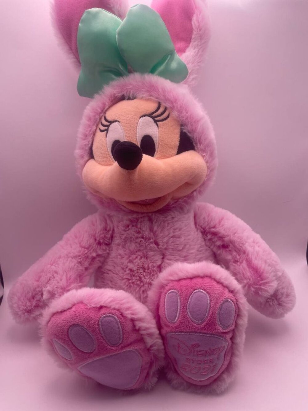 Disney Minnie Mouse Pink Bunny Easter Plush 2021 -